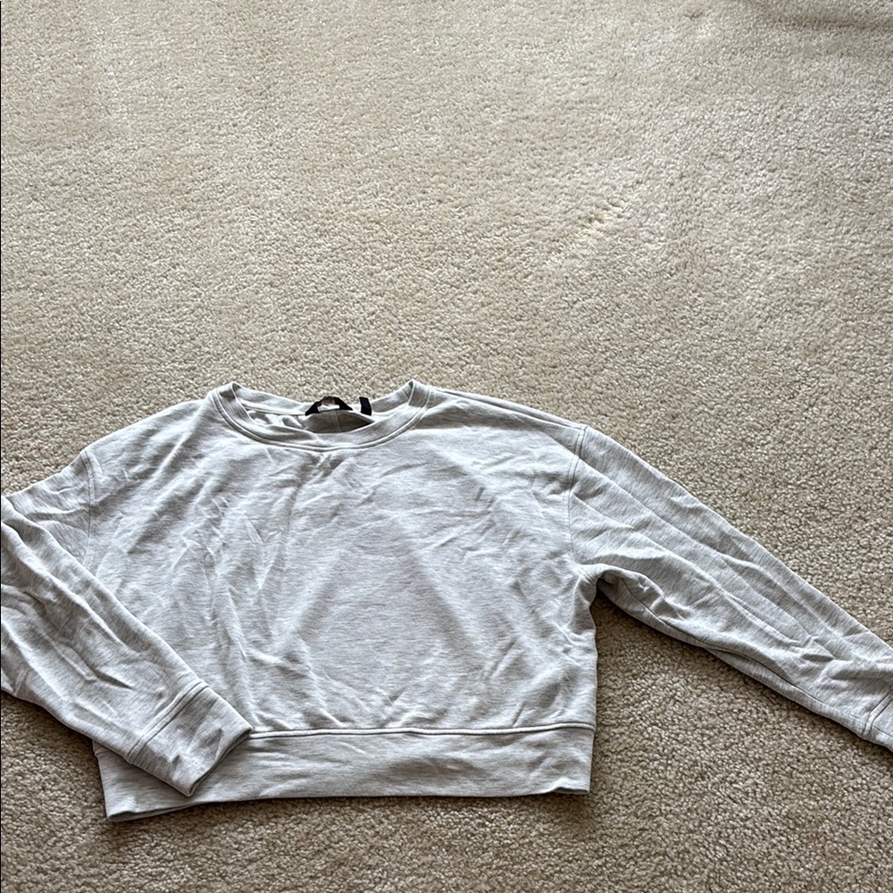 Gray Cropped Sweatshirt